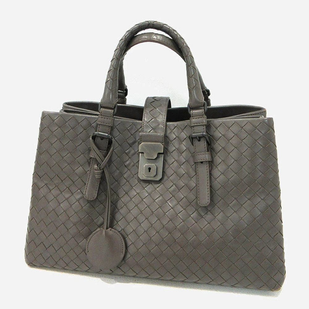 BOTTEGA VENETA Intrecciato Roma Tote Bag Brown
